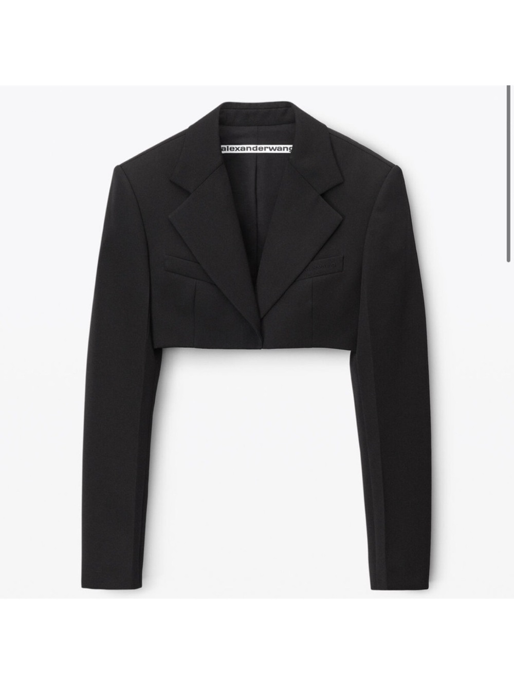 Alexander Wang Black Cropped Tailored Blazer